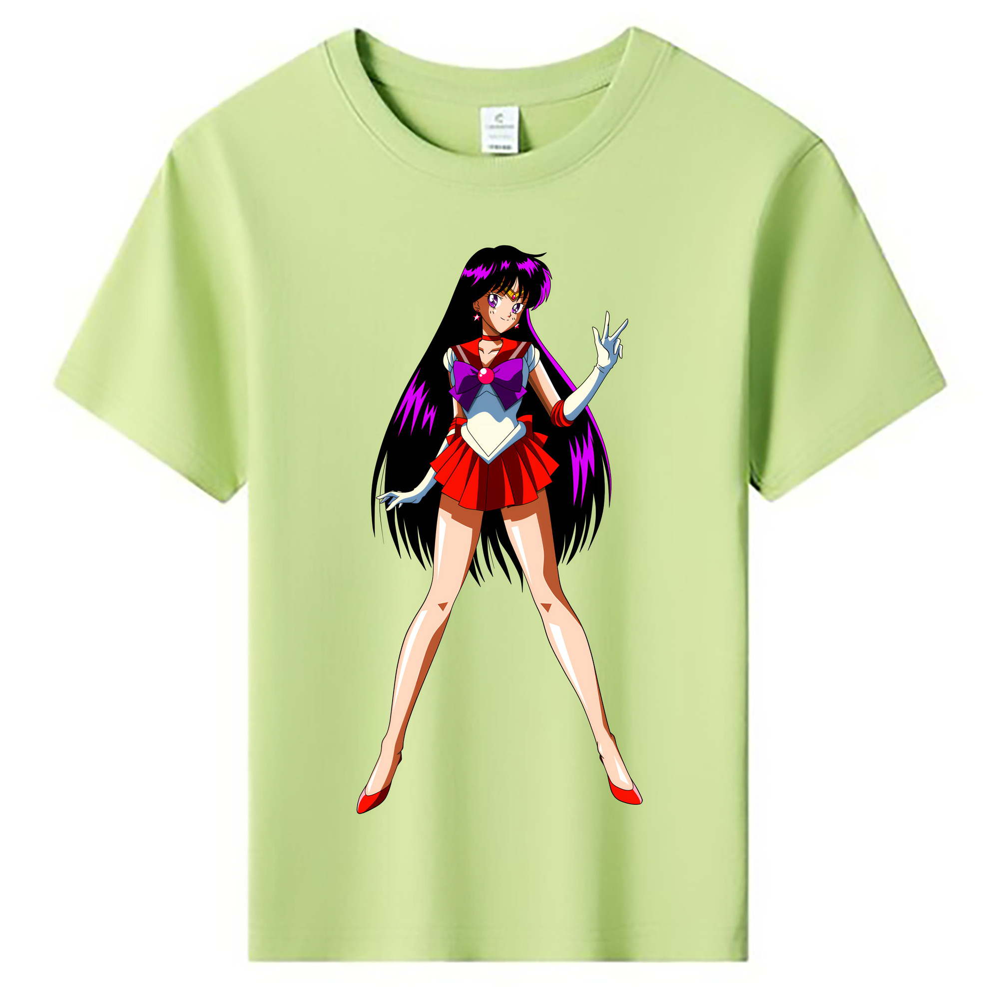 （画像用） 美少女戦士セーラームーン 火野レイ ひの レイ Sailor Moon Hino Rei （セーラーマーズ,Sailor Mars） 綿100％キッズTシャツ（フロントプリント）